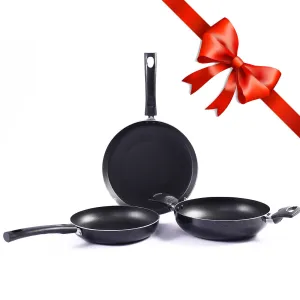 Wonderchef Renewed Valencia 3 Piece Set | Fry Pan, Wok (without lid), Dosa Tawa